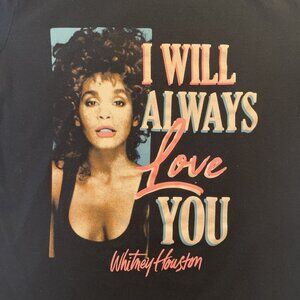Small Black Whitney Houston Short Sleeve T-Shirt